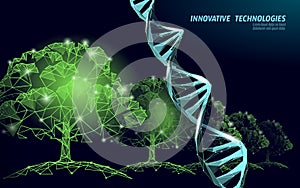 DNA evolution abstract tree. Ecology nature gene innovation technology business concept. GMO gene engineering plant