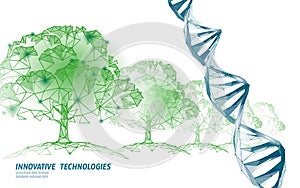 DNA evolution abstract tree. Ecology nature gene innovation technology business concept. GMO gene engineering plant