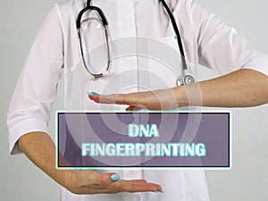 DNA FINGERPRINTING inscription on the screen