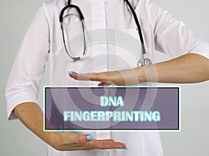 DNA FINGERPRINTING inscription on the screen photo