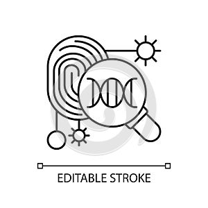 DNA fingerprinting linear icon