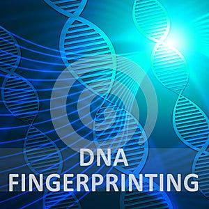 Dna Fingerprinting Meaning Genetic Profiling 3d Illustration photo