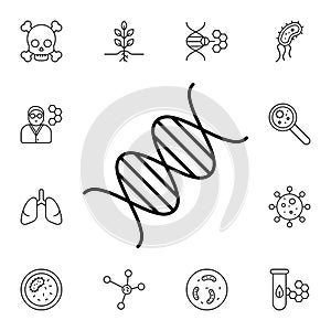 Dna flat vector icon in biology pack