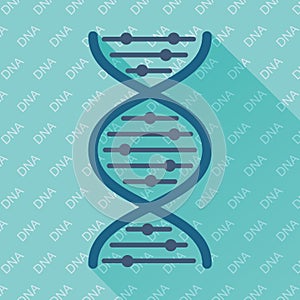 DNA flat vector icon