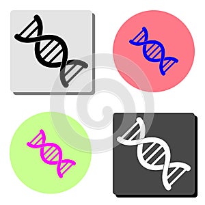 Dna. flat vector icon