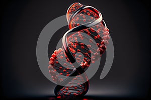 DNA Futuristic digital background, Abstract background for Science and technology. Abstract 3d polygonal wireframe DNA