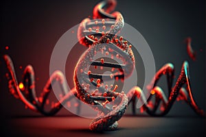 DNA Futuristic digital background, Abstract background for Science and technology. Abstract 3d polygonal wireframe DNA