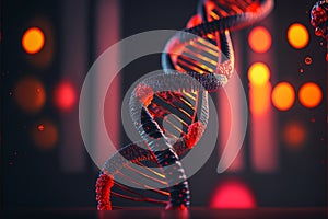 DNA Futuristic digital background, Abstract background for Science and technology. Abstract 3d polygonal wireframe DNA