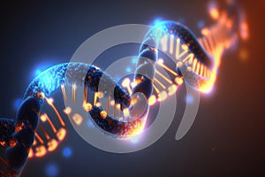 DNA gene helix spiral molecule structure. Generative AI