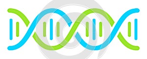 Dna genetic icon, helix vector pictogram