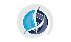 DNA Genetic Logo Design Template