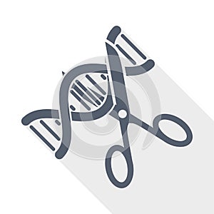 Dna, genetic modification flat design vector icon