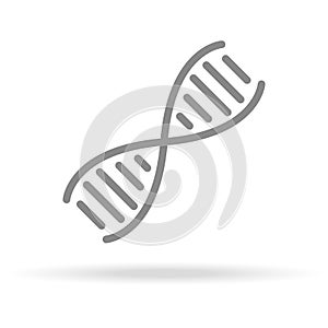 DNA, Genetics Icon In Trendy Thin Line Style Isolated On White Background. Medical Symbol For Your Design, Apps, Logo