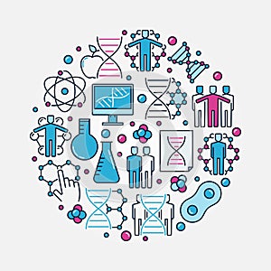 DNA and genetics illustration