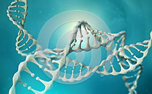 DNA genome research. DNA molecule structure