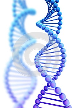 DNA Helix Background Isolated on White 3D Illustration