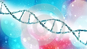 DNA helix, Deoxyribonucleic acid is a thread-like chain of nucleotides carrying the genetic instructions