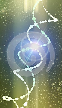 DNA helix, Deoxyribonucleic acid is a thread-like chain of nucleotides carrying the genetic instructions used in the growth