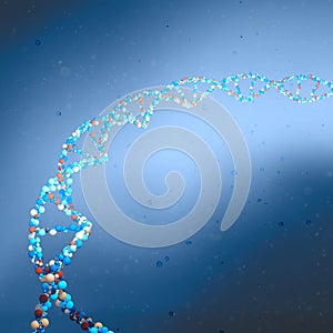 DNA helix, Deoxyribonucleic acid is a thread-like chain of nucleotides carrying the genetic instructions used in the growth