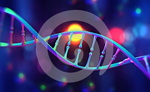 DNA helix. Hi Tech technology in the field of genetic engineering