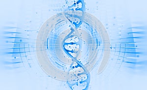 DNA helix. Hi Tech technology in the field of genetic engineering. Work on artificial intelligence