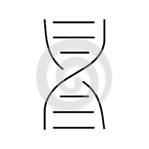 Dna helix icon. Biolotehnology sciense symbol. Chromossome sign vector photo