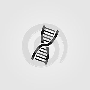DNA helix icon. Genome sequence symbol. Biology, scientific research, genetics concept