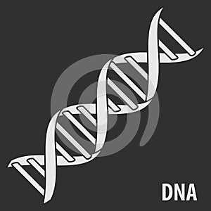 DNA Helix icon, human genetic symbol