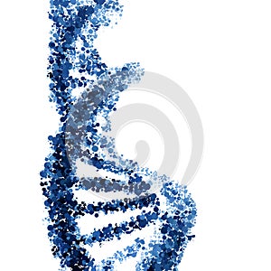 DNA helix isolated on white