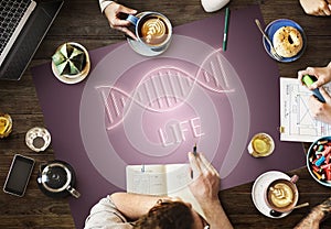 DNA Helix Life Science Graphic Concept