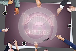 DNA Helix Life Science Graphic Concept