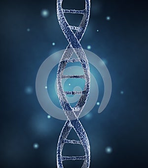 DNA helix molecules. Science concept 3D