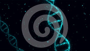 DNA helix particles illustration