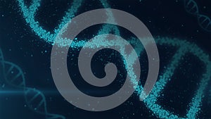DNA helix particles illustration