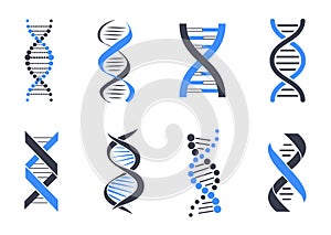 DNA Helix Patterns Colorful Vector Illustration