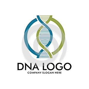 DNA helix scientific laboratory vector logo design