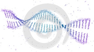 DNA helix, and scientist holding a test tube