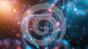 Dna helix structure forming abstract science data background