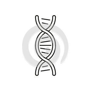 DNA helix symbol. Isolated on white background.