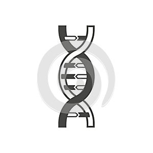 DNA helix symbol, logo or tattoo concept.