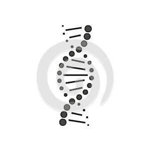 DNA helix symbol or sign. Isolated on white background