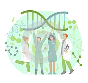 DNA heredity test. Personal genetic analysis report