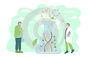 DNA heredity test. Personal genetic analysis report.