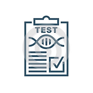 DNA heredity test result. Document with genetic analysis report.