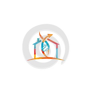 DNA home logo vector design.