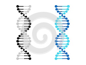 DNA icon chromosome genetics vector DNA gene molecule photo