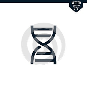 DNA icon collection, glyph style