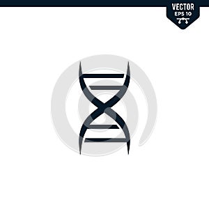 DNA icon collection, glyph style