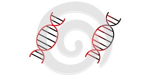 Dna flat vector icon isolated on white background