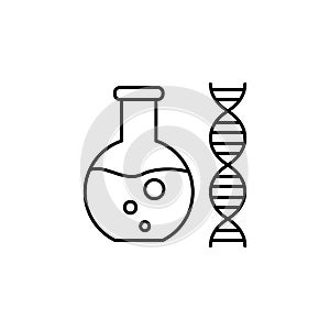 DNA icon. Element of future business thin line icon